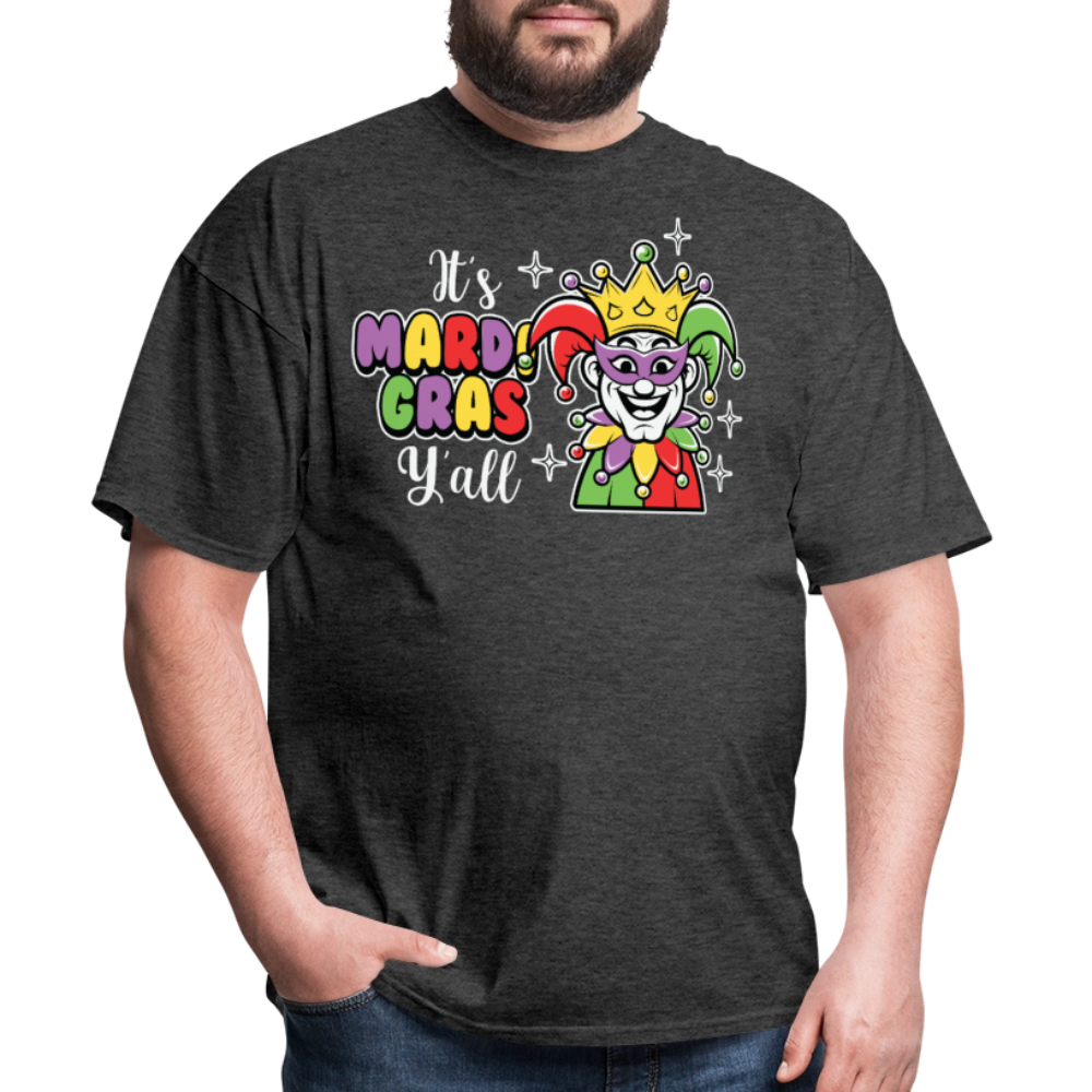 It’s Mardi Gras Y’all Shirt For Party Lovers Mardi Gras Jester T-shirt - heather black