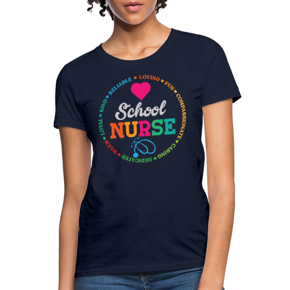 School Nurse Appreciation Gift T-Shirt - navy