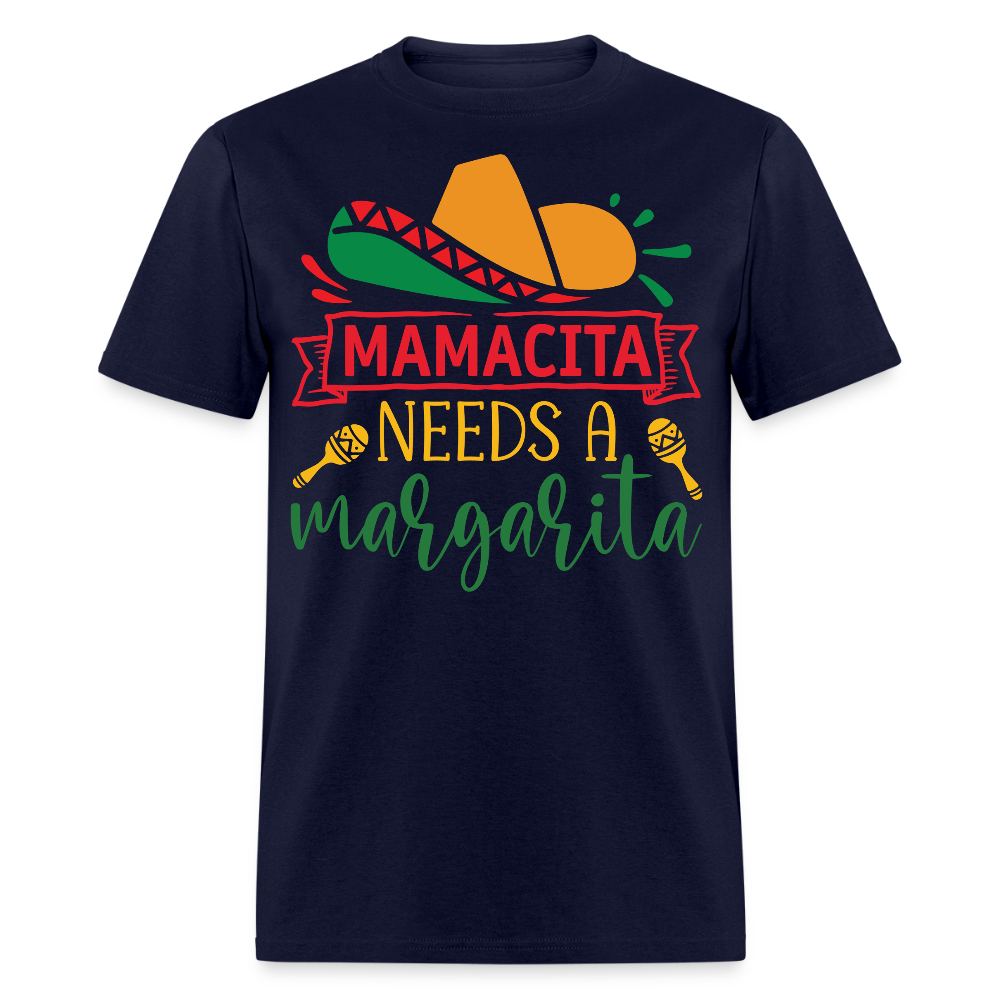 Mamacita Needs A Margarita Funny Mexican T-shirt - navy