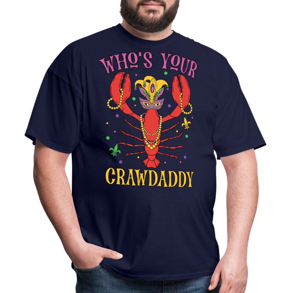 Mardi Gras Crawfish Shirt For Parties Who’s Your Crawdaddy T-shirt - navy