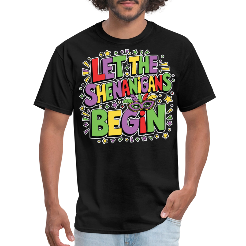 Masquerade Theme Party Outfit Let the Shenanigans Begin Classic T-Shirt - black