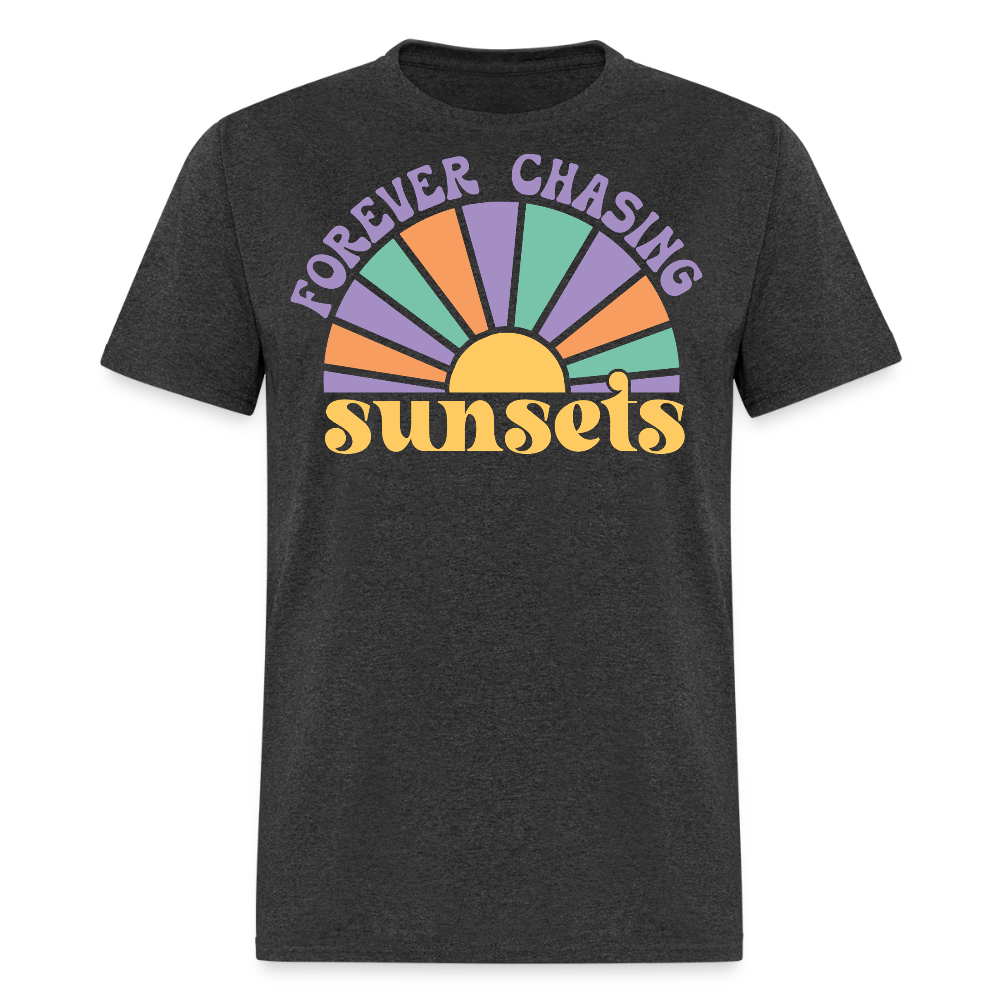 Forever Chasing Sunsets Hippie Vbe T-shirt - heather black