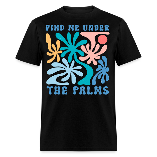 Aesthetic Palm Tree Vacation Tropical Vibe Summer T-shirt - black