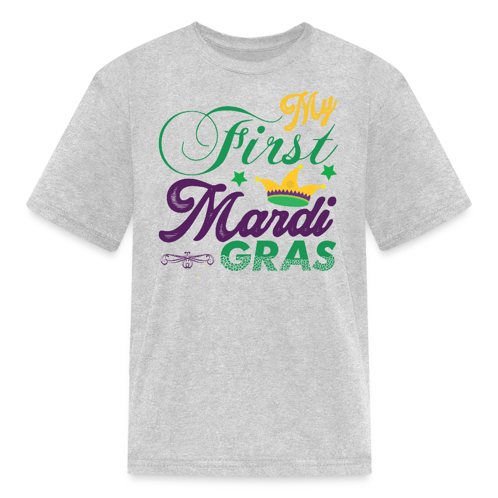 My First Mardi Gras Baby Outfit Mardi Gras Toddler T-shirt - heather gray