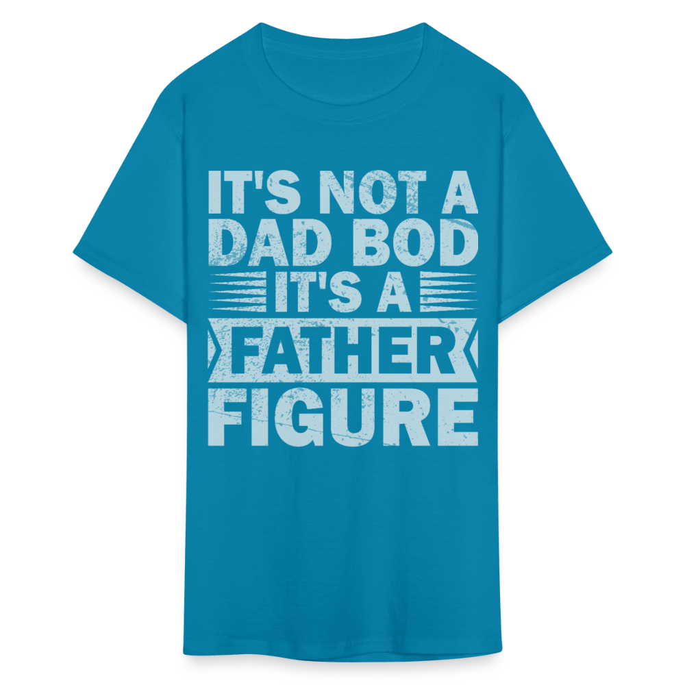 Funny Dad Bod T-shirt For Men Father Figure Shirt - turquoise