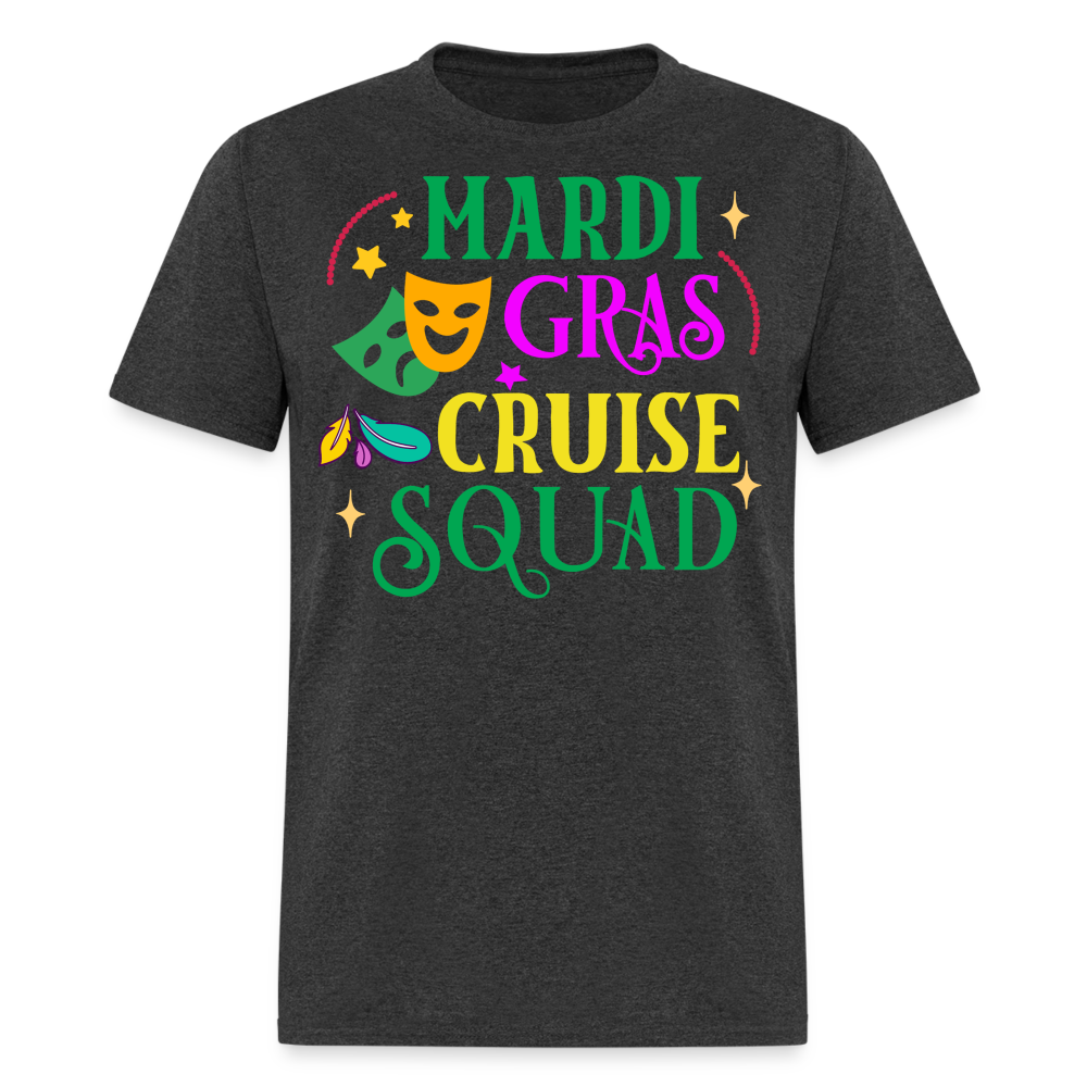 Funny Mardi Gras Cruise Squad Unisex T-shirt - heather black