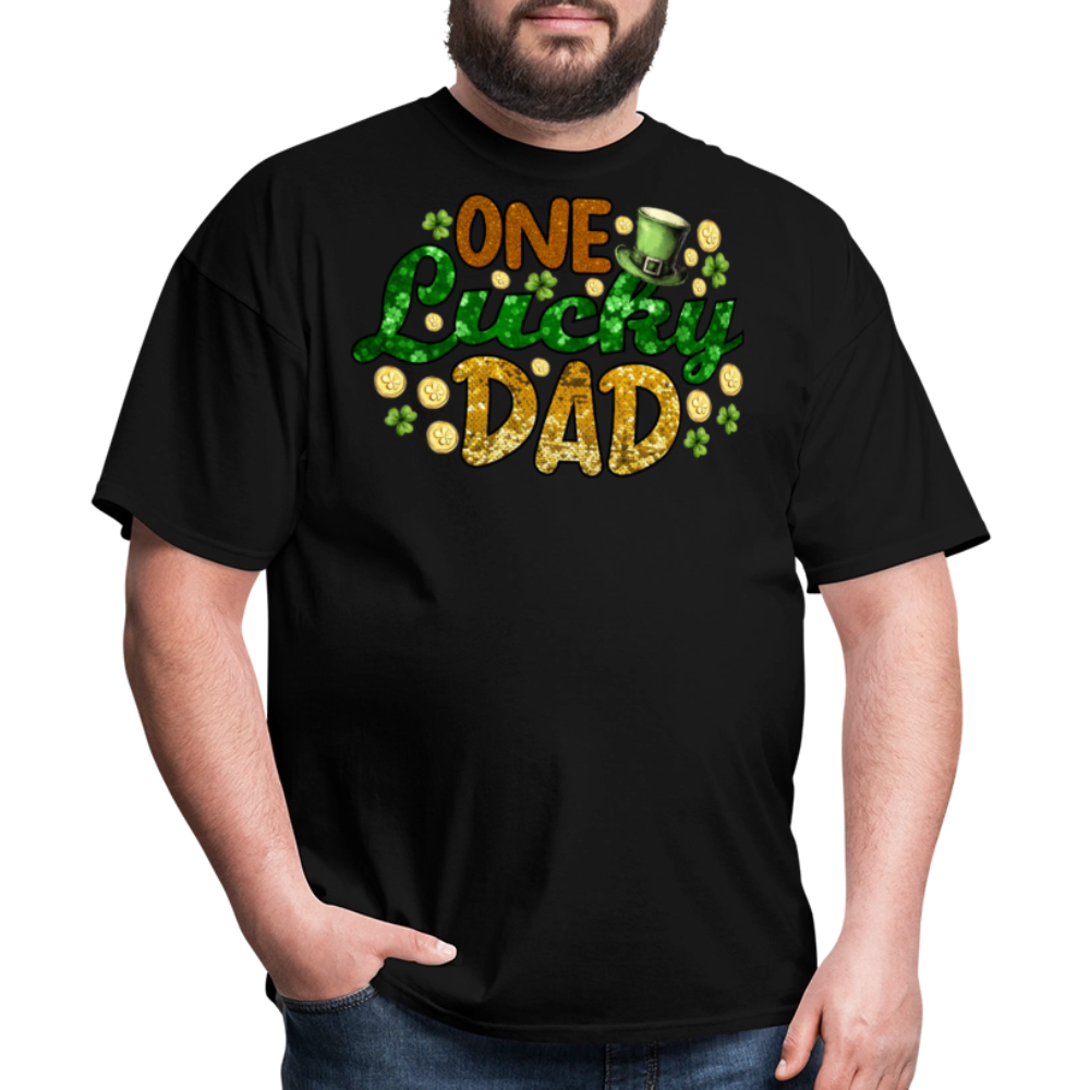 One Lucky Dad St Paddy’s Day T-shirt - black