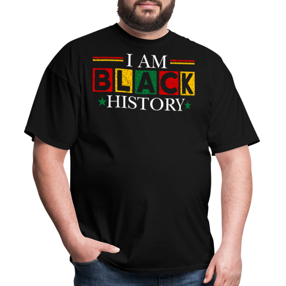 African American Pride Clothing For Celebrations I Am Black History T-Shirt - black