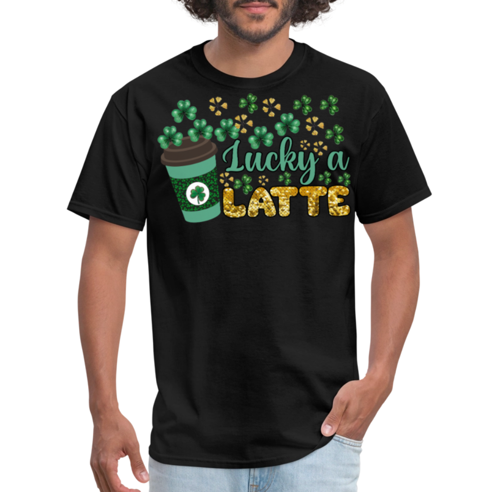 St Patrick’s Day Coffee Lucky A Latte T-shirt - black