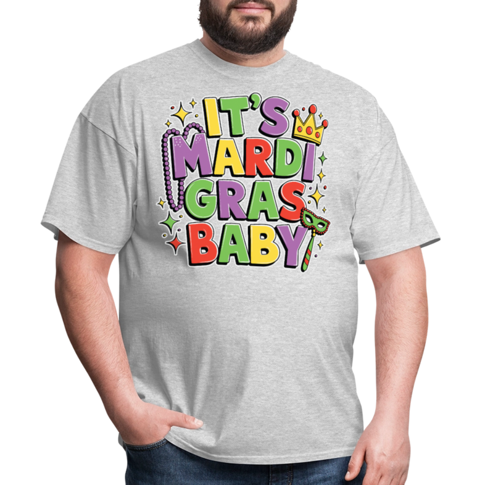 New Orleans Carnival Festival Tee It’s Mardi Gras Baby T-shirt - heather gray