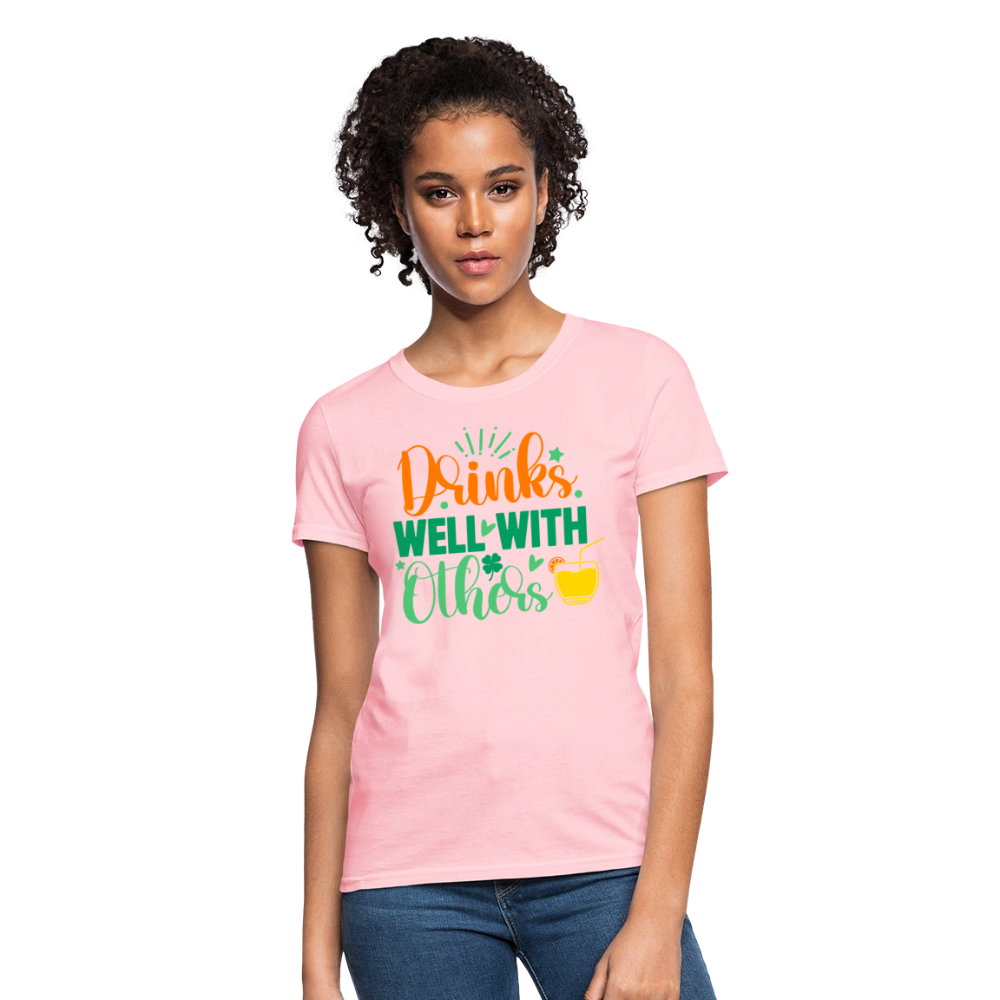 Funny Women's Drinking Quote T-Shirt - pink