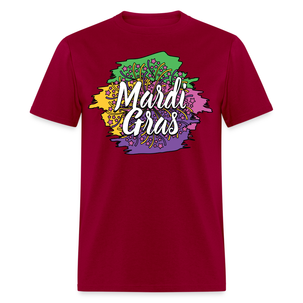 Mardi Gras Graphic Shirt For Men and Women Funny and Trendy Mardi Gras T-Shirt - dark red