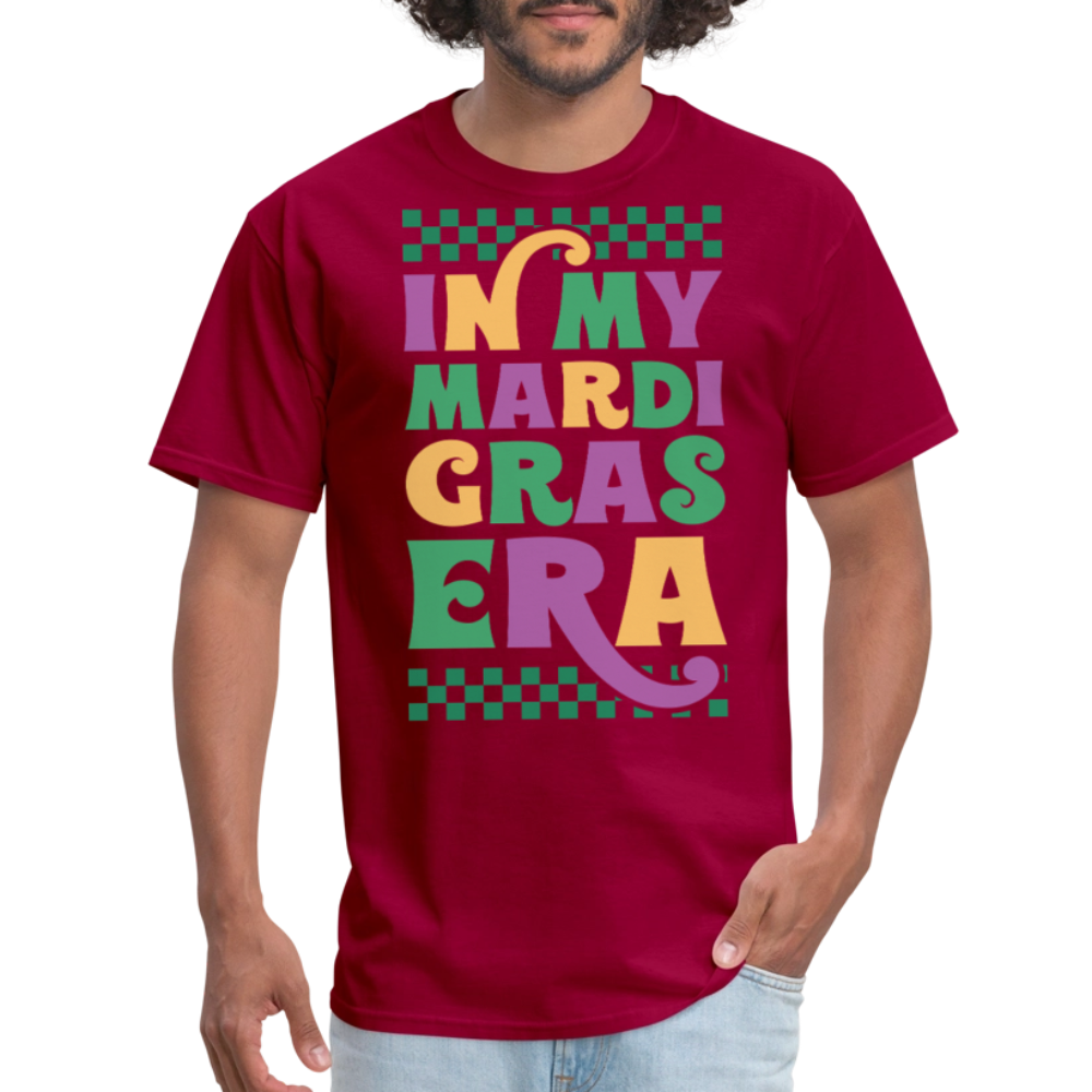 Funny and Stylish Mardi Gras Graphic Tees In My Mardi Gras Era T-shirt - dark red