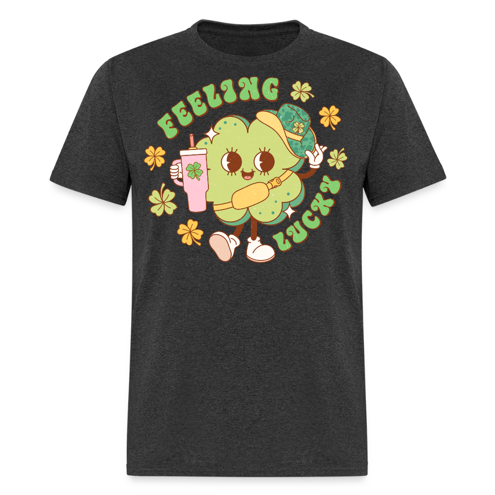 St Patrick’s Day Lucky Clover T-shirt - heather black