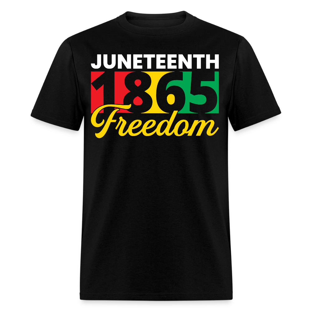 African American Pride Tee Juneteenth 1865 freedom Unisex T-Shirt - black