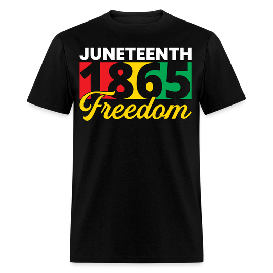 African American Pride Tee Juneteenth 1865 freedom Unisex T-Shirt - black