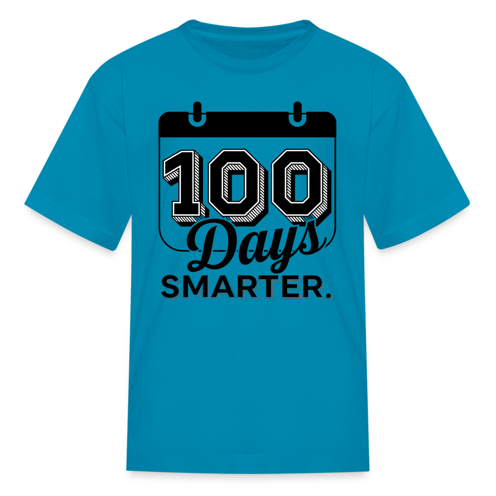 100 Days Smarter Shirt For Students 100th Days Celebration T-shirt - turquoise