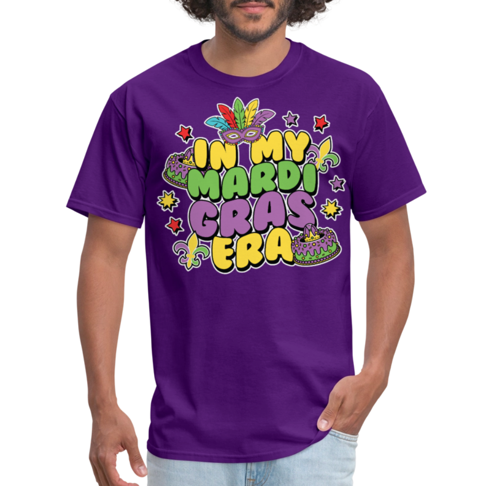 In My Mardi Gras Era Tee For Festival Goers Colorful Mardi Gras Party T-shirt - purple