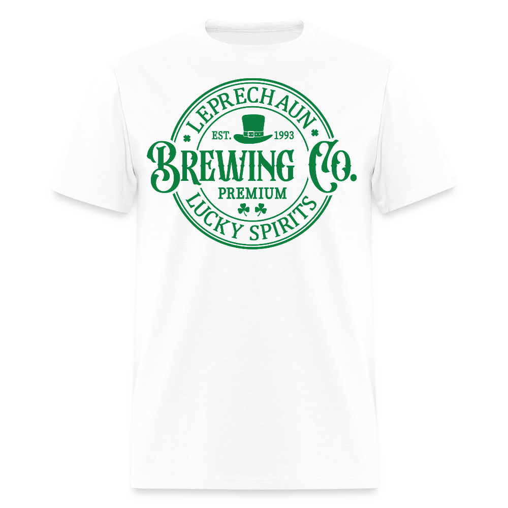 Leprechaun Beer Logo Tee For St Patrick’s Day T-Shirt - white