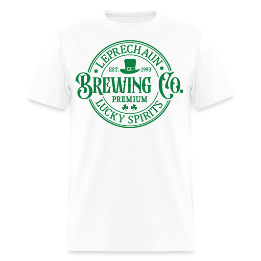 Leprechaun Beer Logo Tee For St Patrick’s Day T-Shirt - white