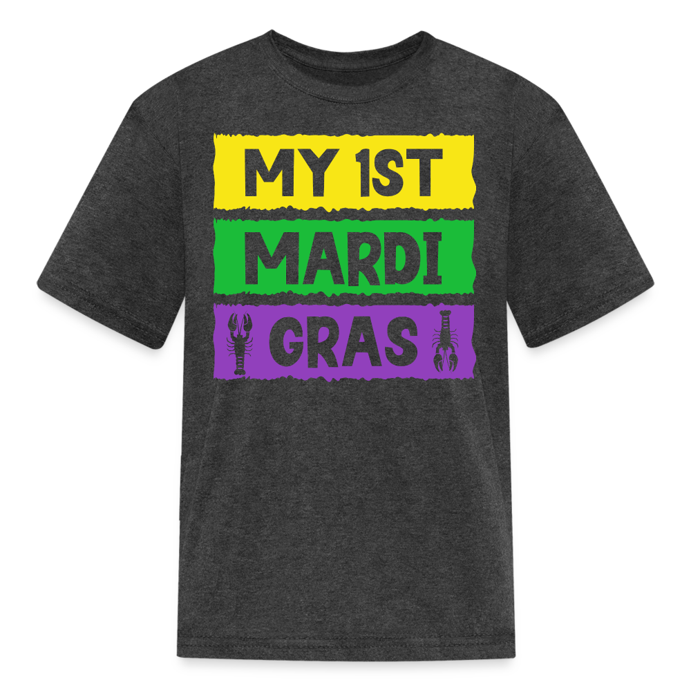 Carnival Kids My First Mardi Gras Baby T-shirt - heather black