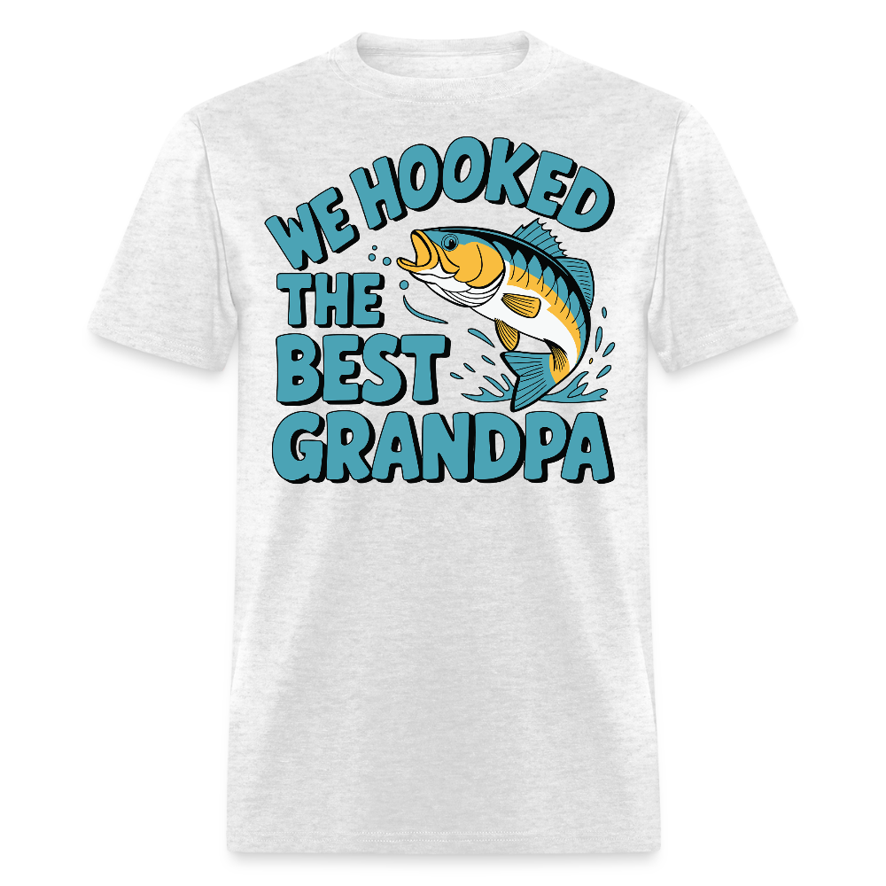 We Hooked The Best Grandpa T-shirt - light heather gray