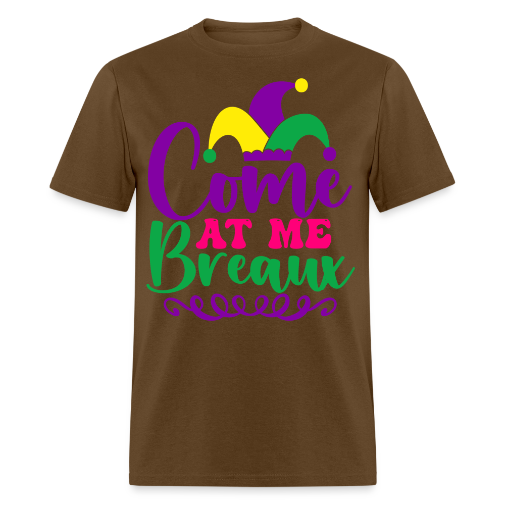 Mardi Gras Jester Hat Tee Come at me Breaux T-shirt - brown