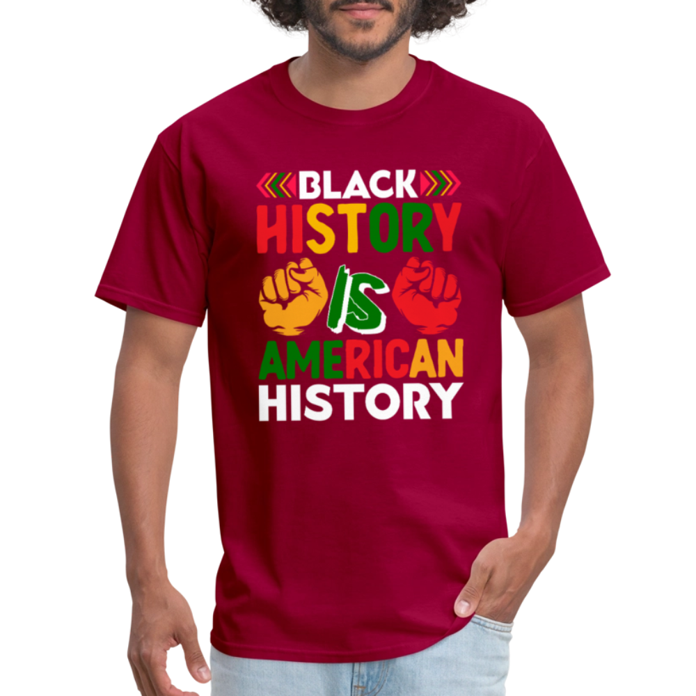 Black History is American History shirt African American Culture T-shirt - dark red