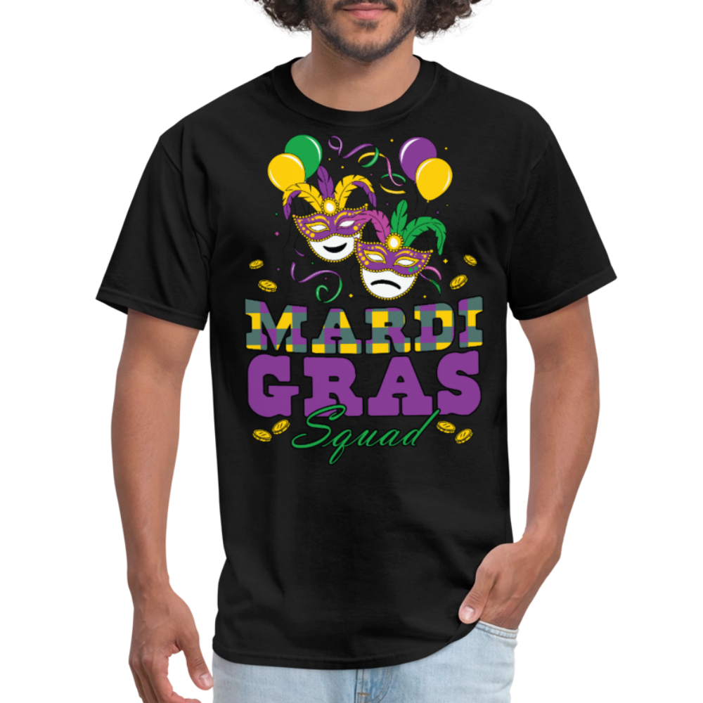 Matching Mardi Gras Squad Shirts For Friends Funny Mardi Gras T-shirt - black