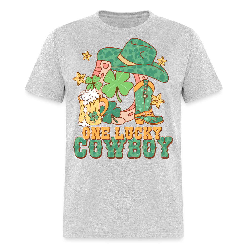 Lucky Cowboy St Patrick’s Graphic T-shirt - heather gray