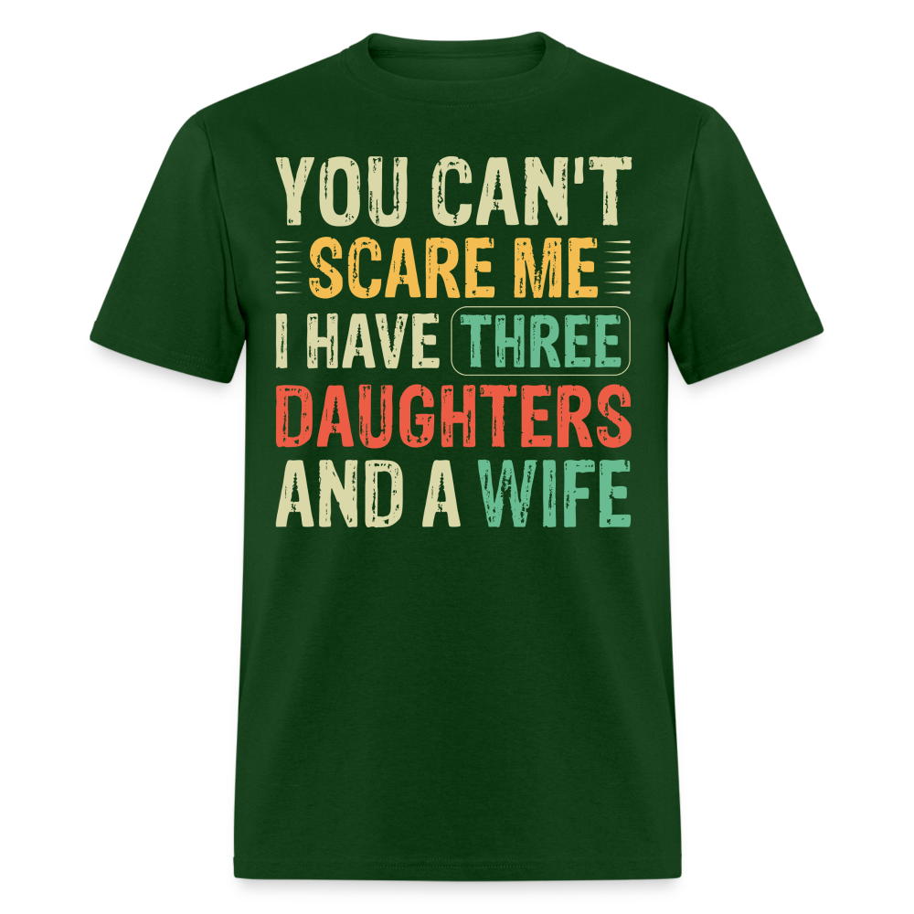 Best Gift For A Father Of Three Daughters And A Wife Unisex T-shirt - forest green