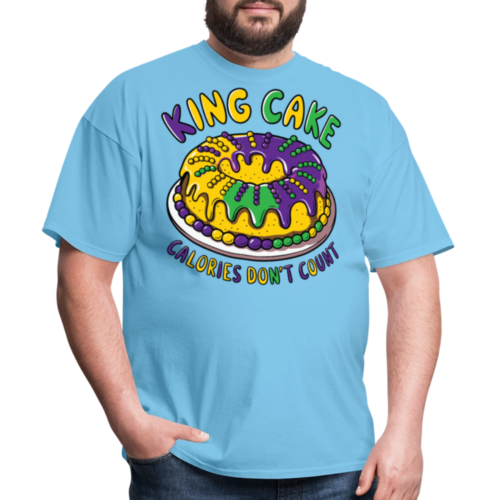 Fat Tuesday Celebration Mardi Gras King Cake T-shirt - aquatic blue