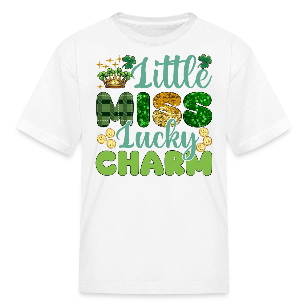 Little Miss Lucky Charm Toddler T-shirt - white