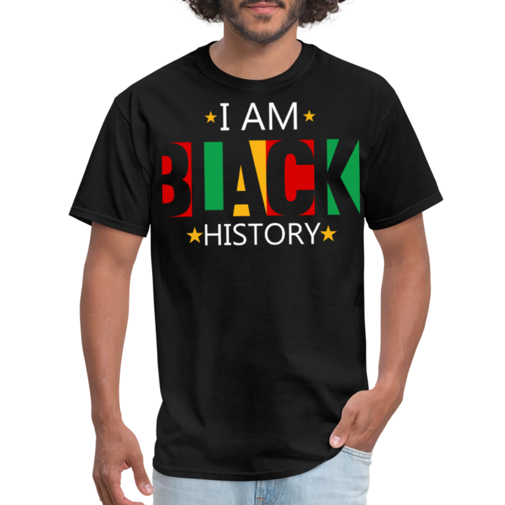 I Am Black History Graphic Tees Pan-African Colors T-shirt - black