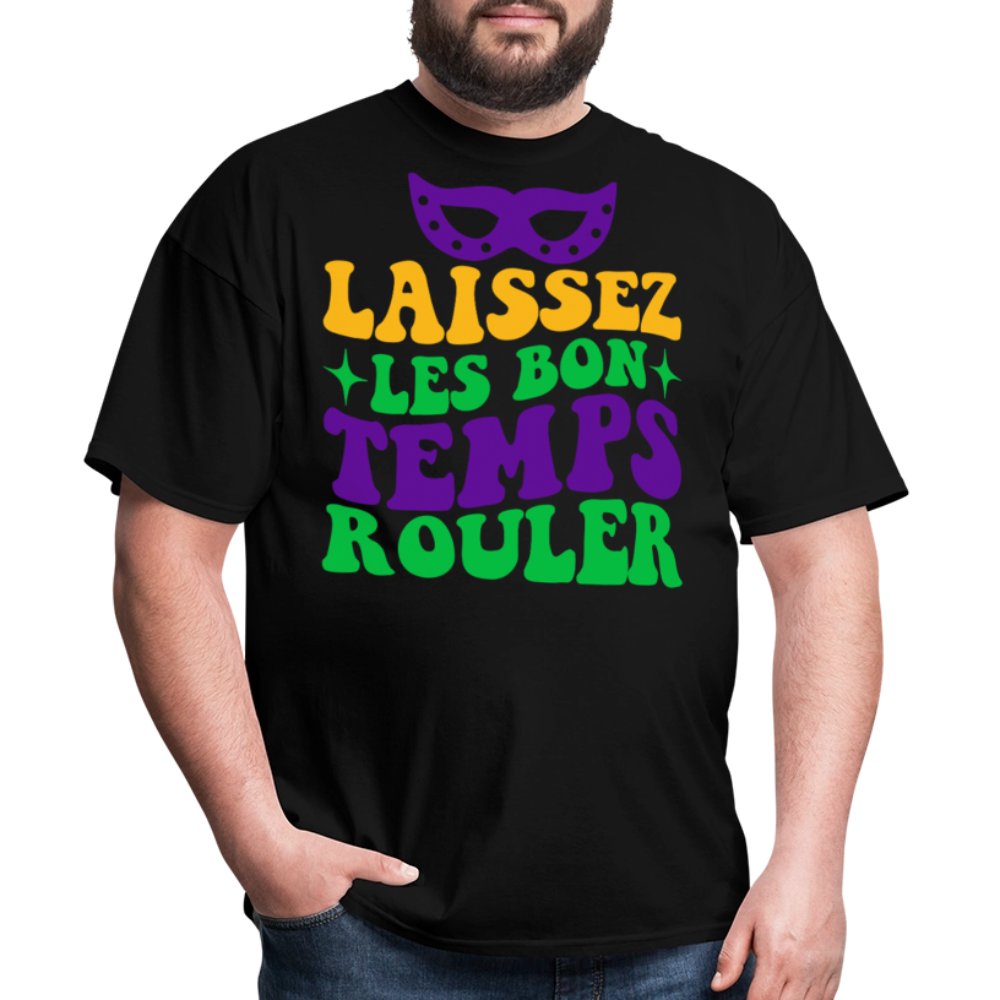 Funny Cajun French Celebration Tee Laissez Les Bon Temps Rouler T-shirt - black