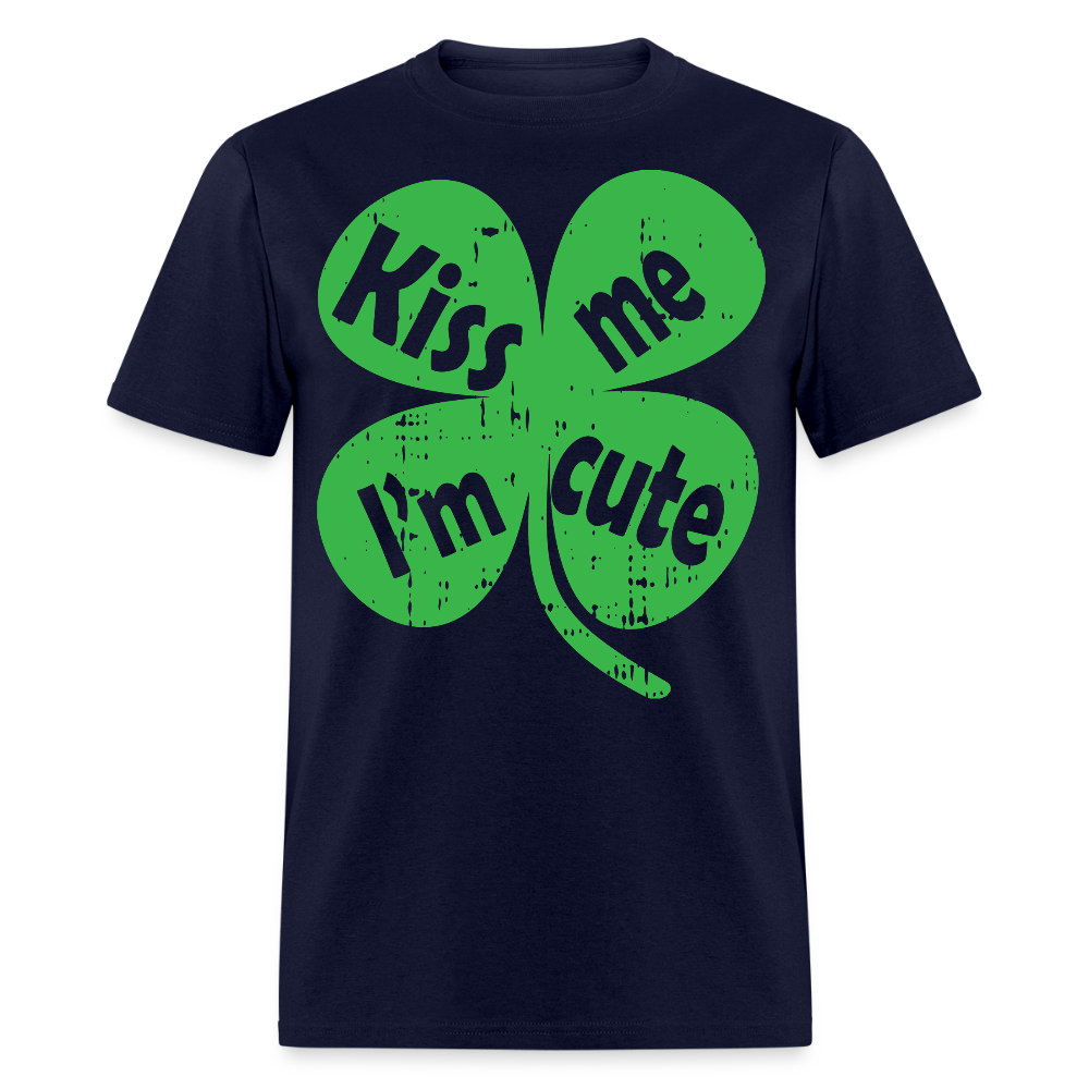 Kiss Me I’m Cute Irish Festival T-shirt - navy