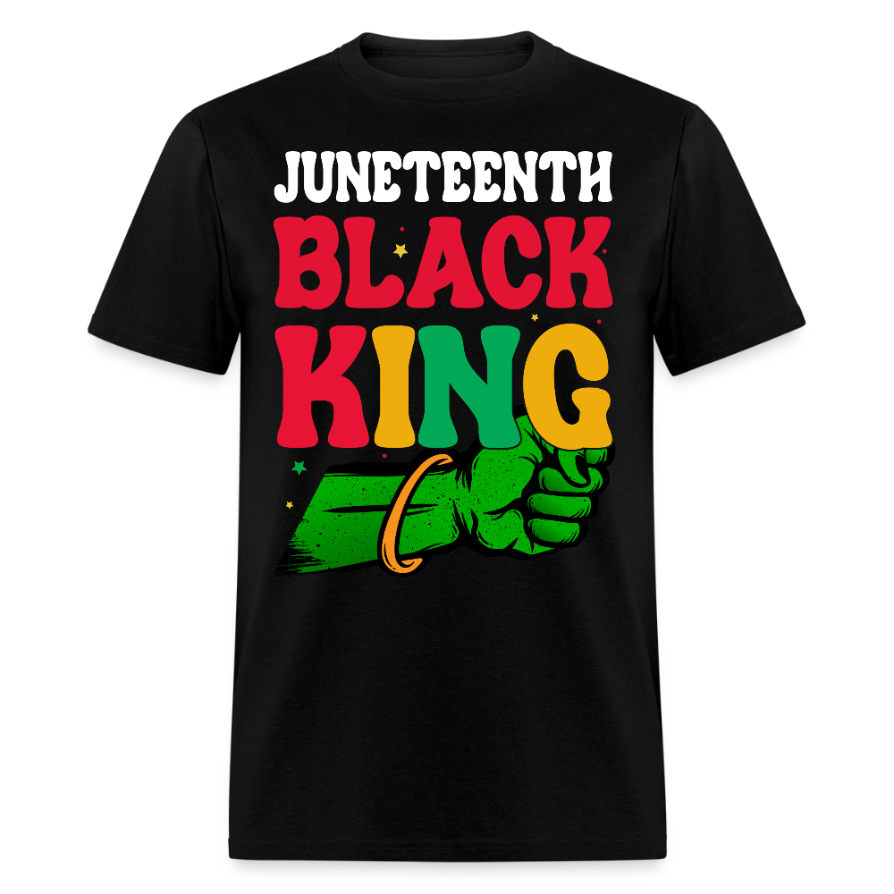 Juneteenth Black King African American Pride T-shirt - black