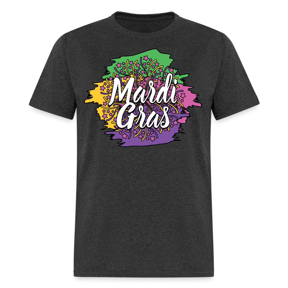 Mardi Gras Graphic Shirt For Men and Women Funny and Trendy Mardi Gras T-Shirt - heather black