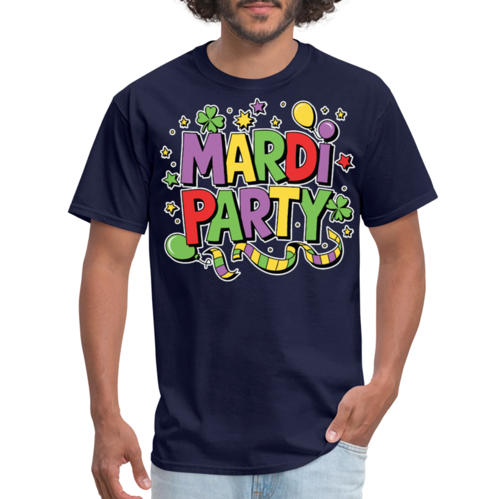 Mardi Gras Party Shirt For Men and Women New Orleans Festival T-shirt - navy