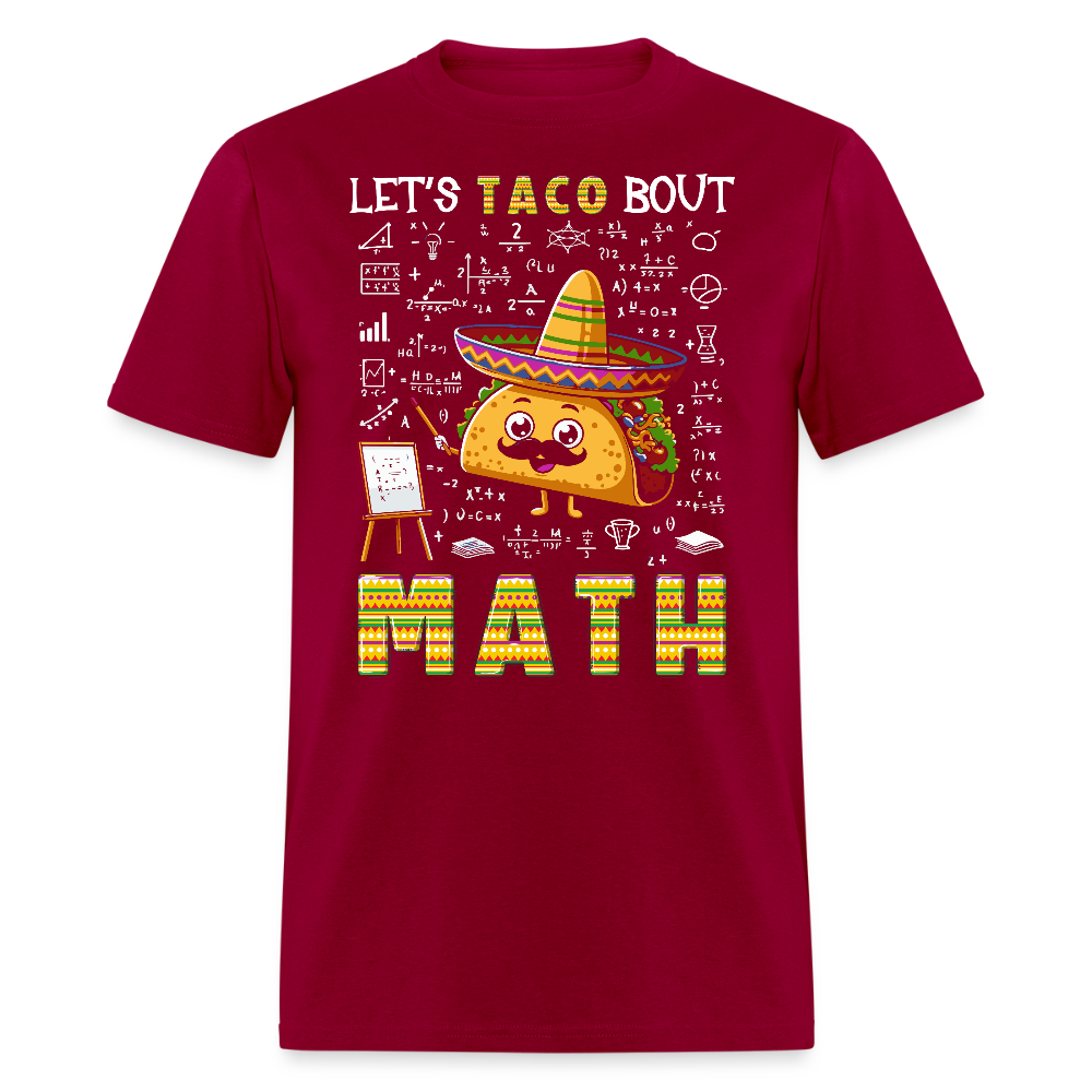 Funny Taco Math Shirt For Teachers Cute Kawaii Taco T-shirt - dark red