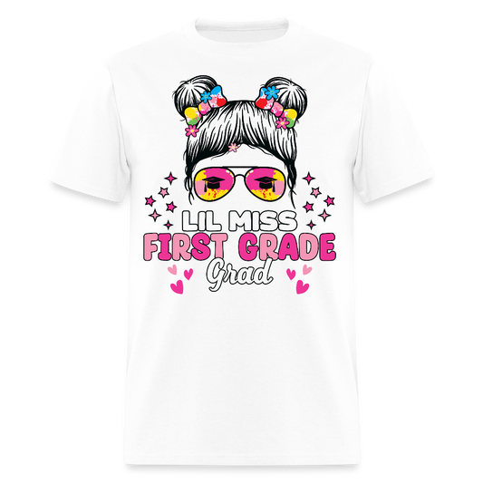Lil Miss First Grade Grad Graduation T-Shirt - white