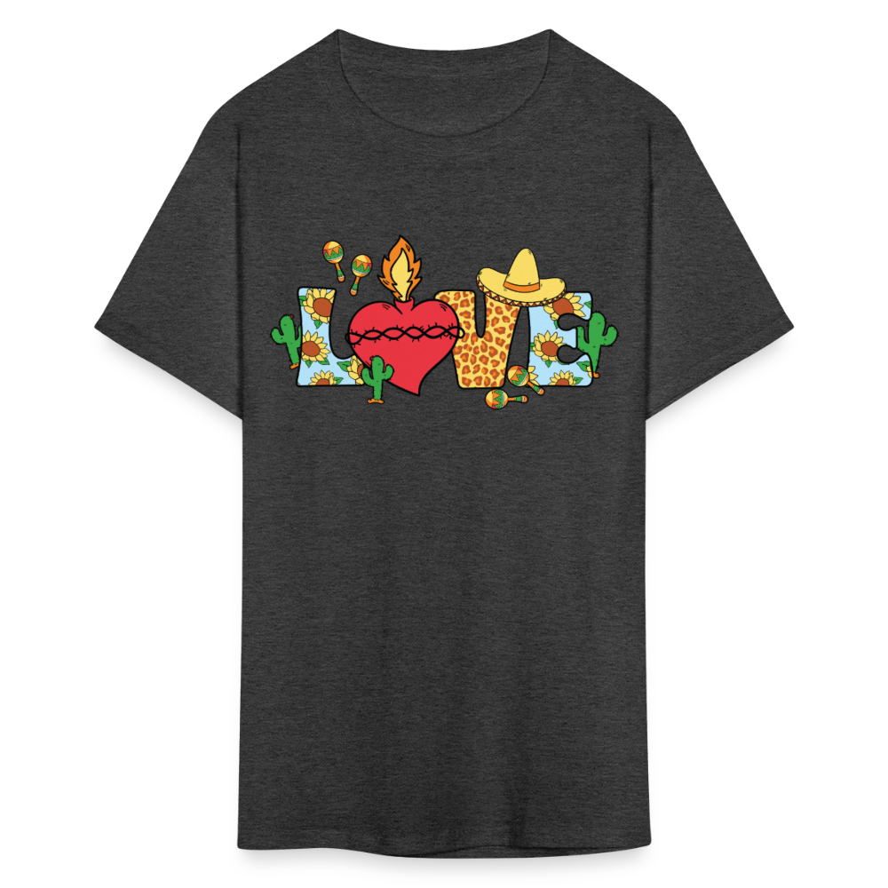 Cinco de Mayo Aesthetic Tee Mexican Fiesta Love T-shirt - heather black