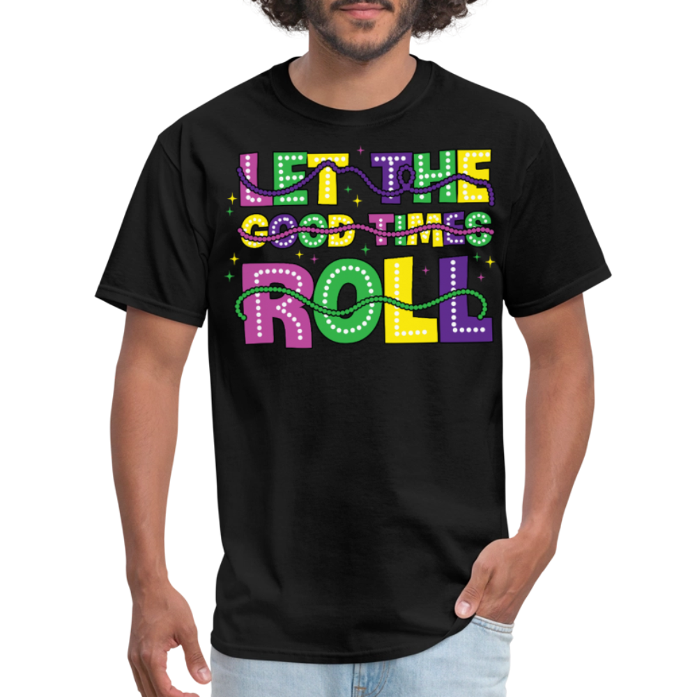 Mardi Gras Party Tee Let The Good Times Roll festival T-shirt - black