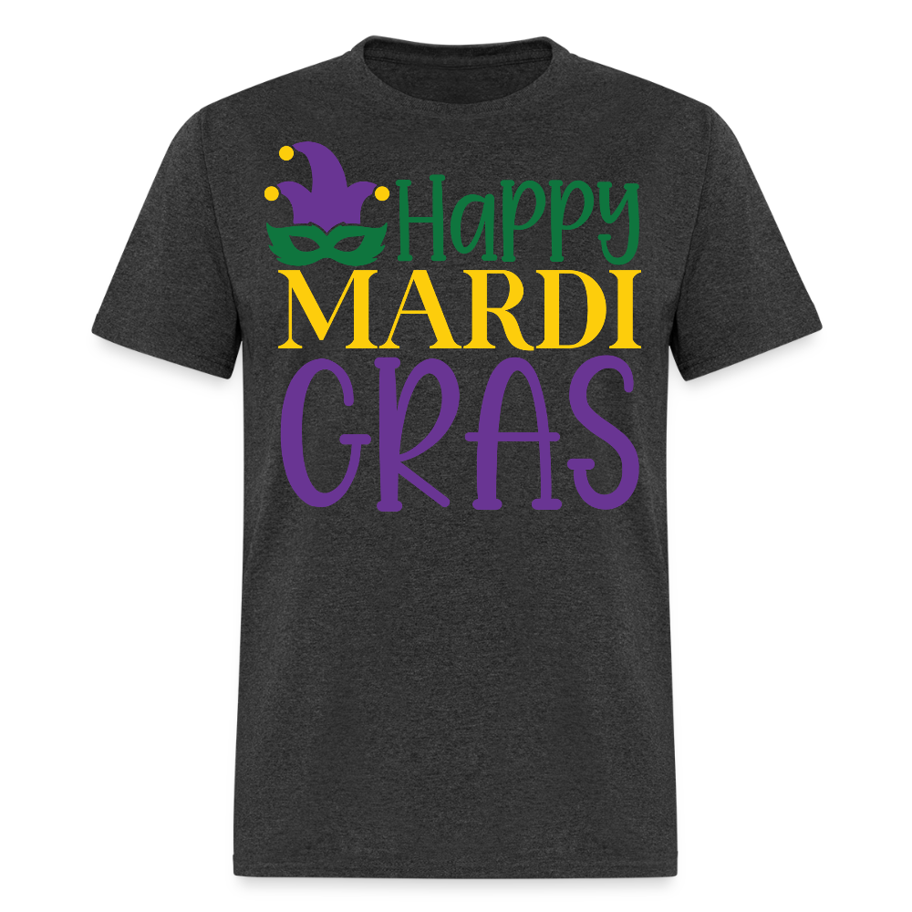 Funny and Stylish Mardi Gras Festival Unisex T-shirt - heather black