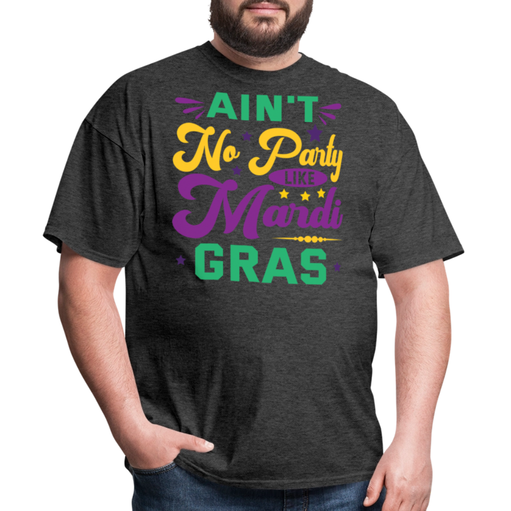 Funny Festival Ain't No Party Like Mardi Gras T-Shirt - heather black