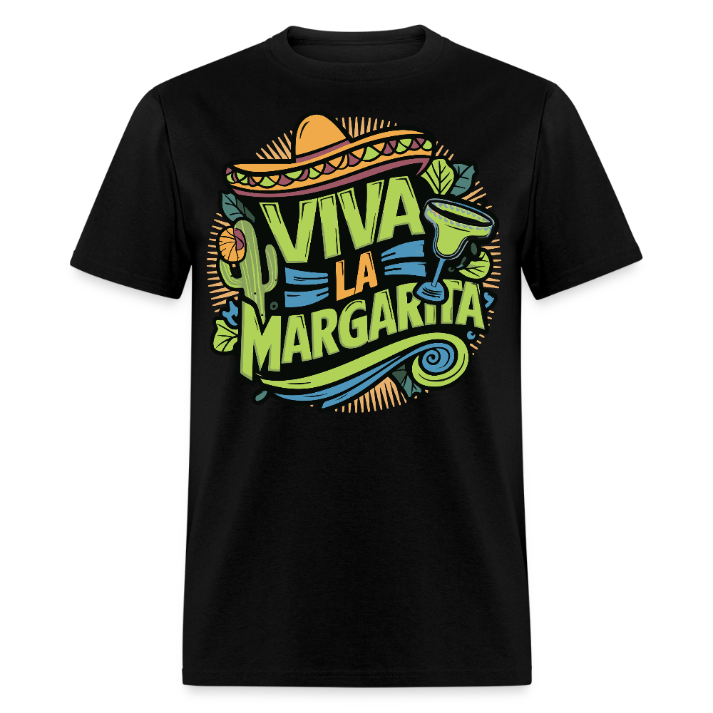 Viva La Margarita Graphic Tee For Cocktail Lovers T-shirt - black