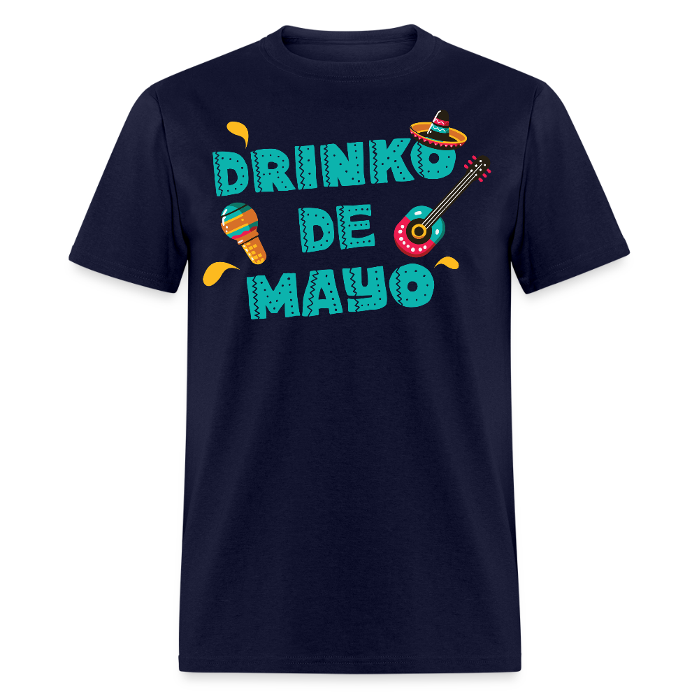 Mexican Fiesta Drinking Outfit Drinko De Mayo Party T-shirt - navy