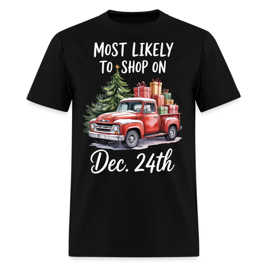 Last Minute Christmas Shopping T-Shirt - black