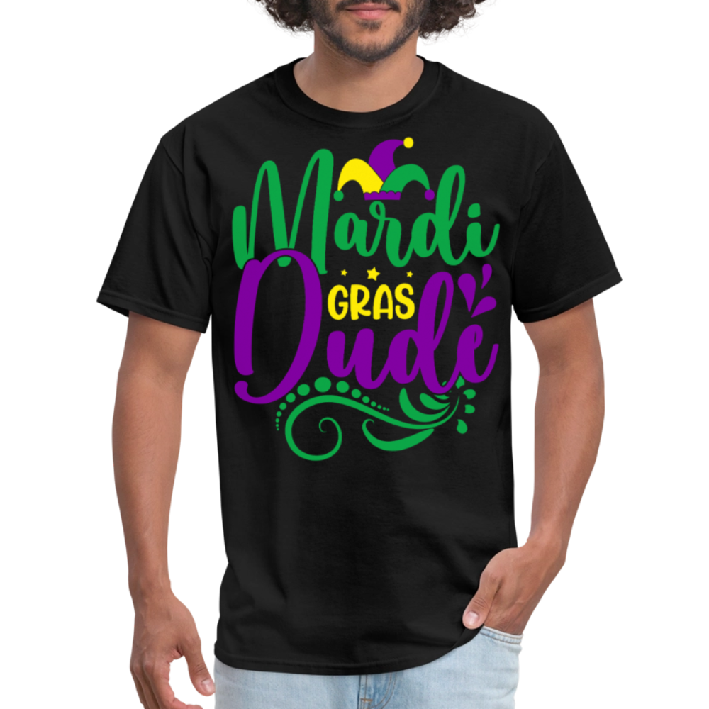 Mardi Gras Dude Shirt Fat Tuesday Celebration T-shirt - black