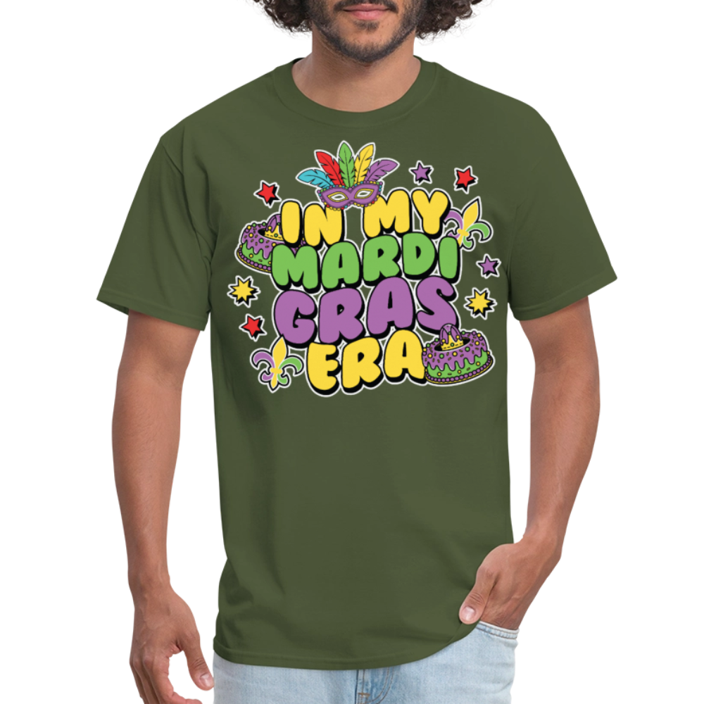 In My Mardi Gras Era Tee For Festival Goers Colorful Mardi Gras Party T-shirt - military green